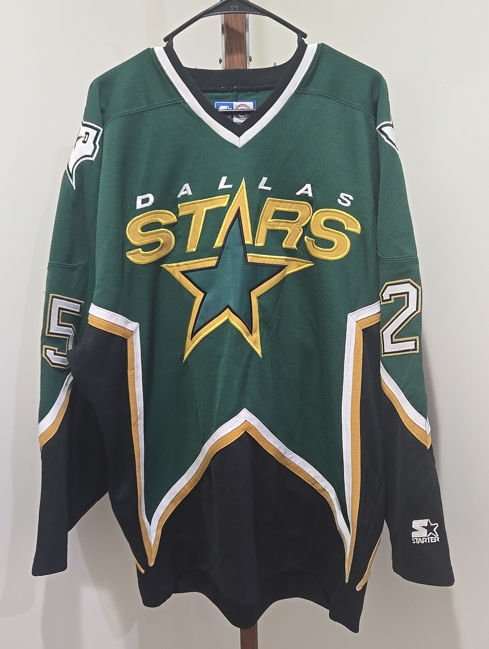Vintage 1990s Starter NHL Dallas Stars Joe Nieuwendyk Stitched Jersey Size XL